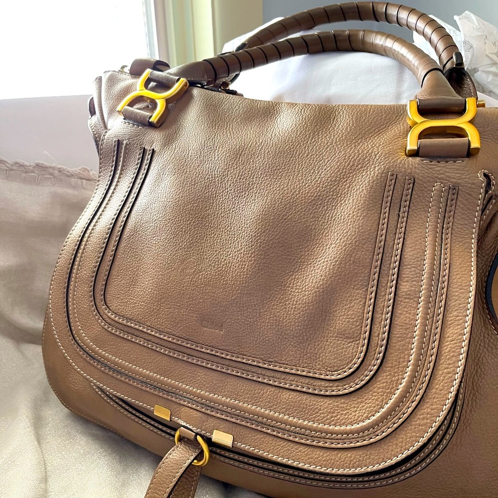 Chloe LARGE Marcie Calfskin Leather Satchel